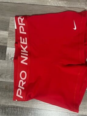 Nike Red Performance Waistband Compression Shorts
